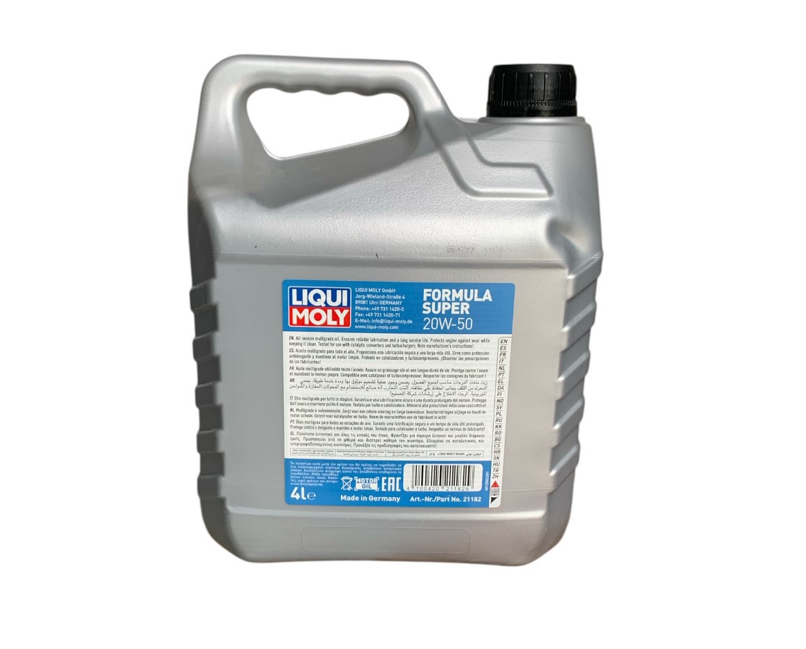 LIQUI MOLY 20W-50 (20w50) Formula Super Engine Oil - 4L - Image 2