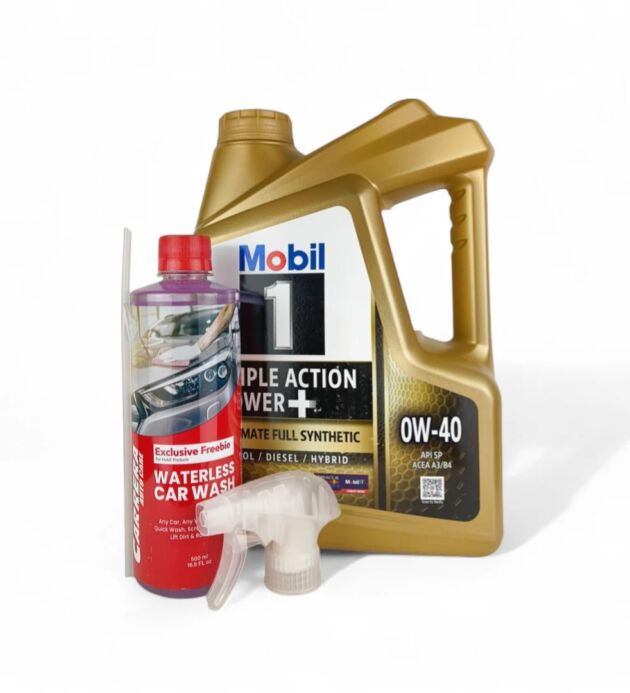 MOBIL 1 0W-40 (0w40) Triple Action Power 4L + CARRERA Cleaner 500ml - Bundle Offer