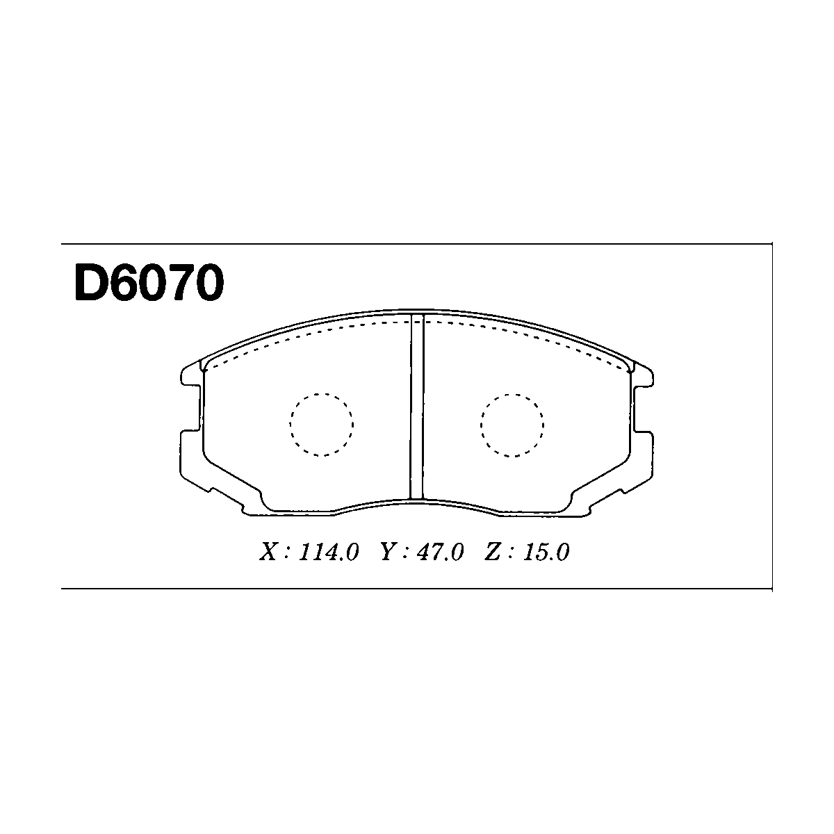 autosky-product-6258-mk-kashiyama-d6070 MK KASHIYAMA Brake Pads (Front) for Mitsubishi Lancer - D 6070 01 - AutoSky